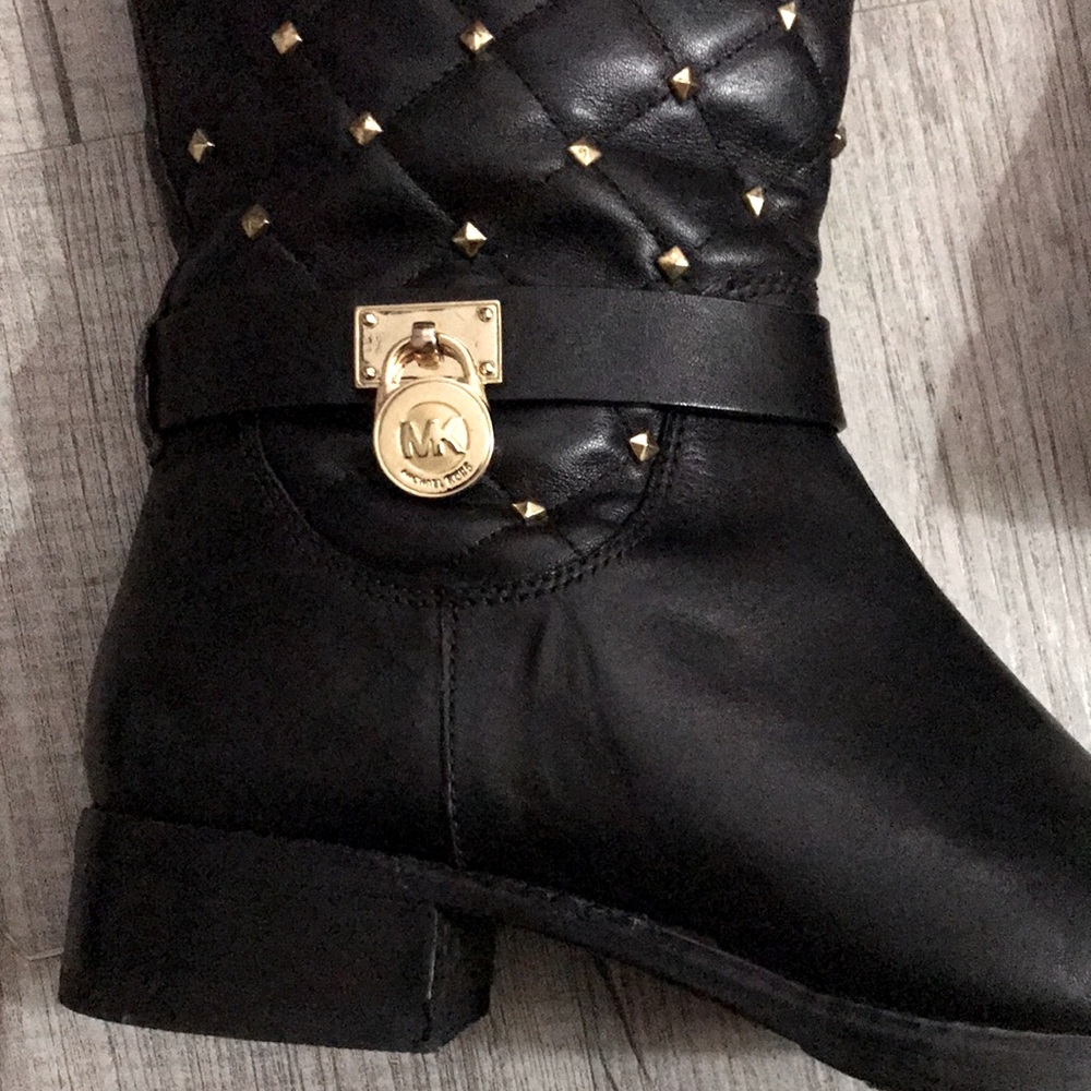 Michael Kors Black Leather Boots - Picture 2 of 12